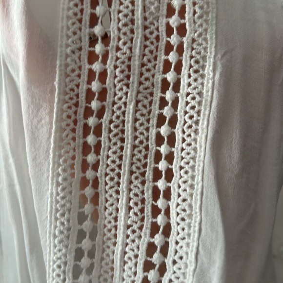 The Kooples size small cotton voile eyelet detail button up blouse - Picture 2 of 7